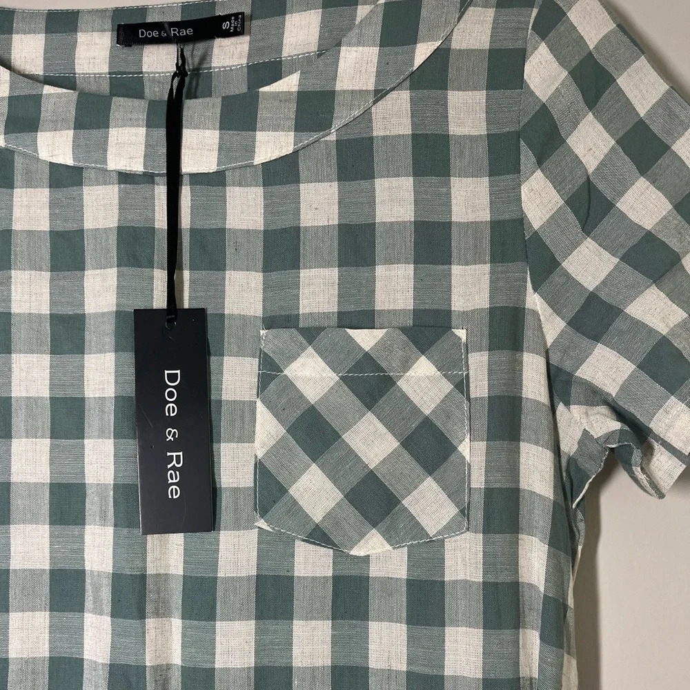 Doe &‎ Rae- Gingham Shirt Dress - Picture 3 of 5